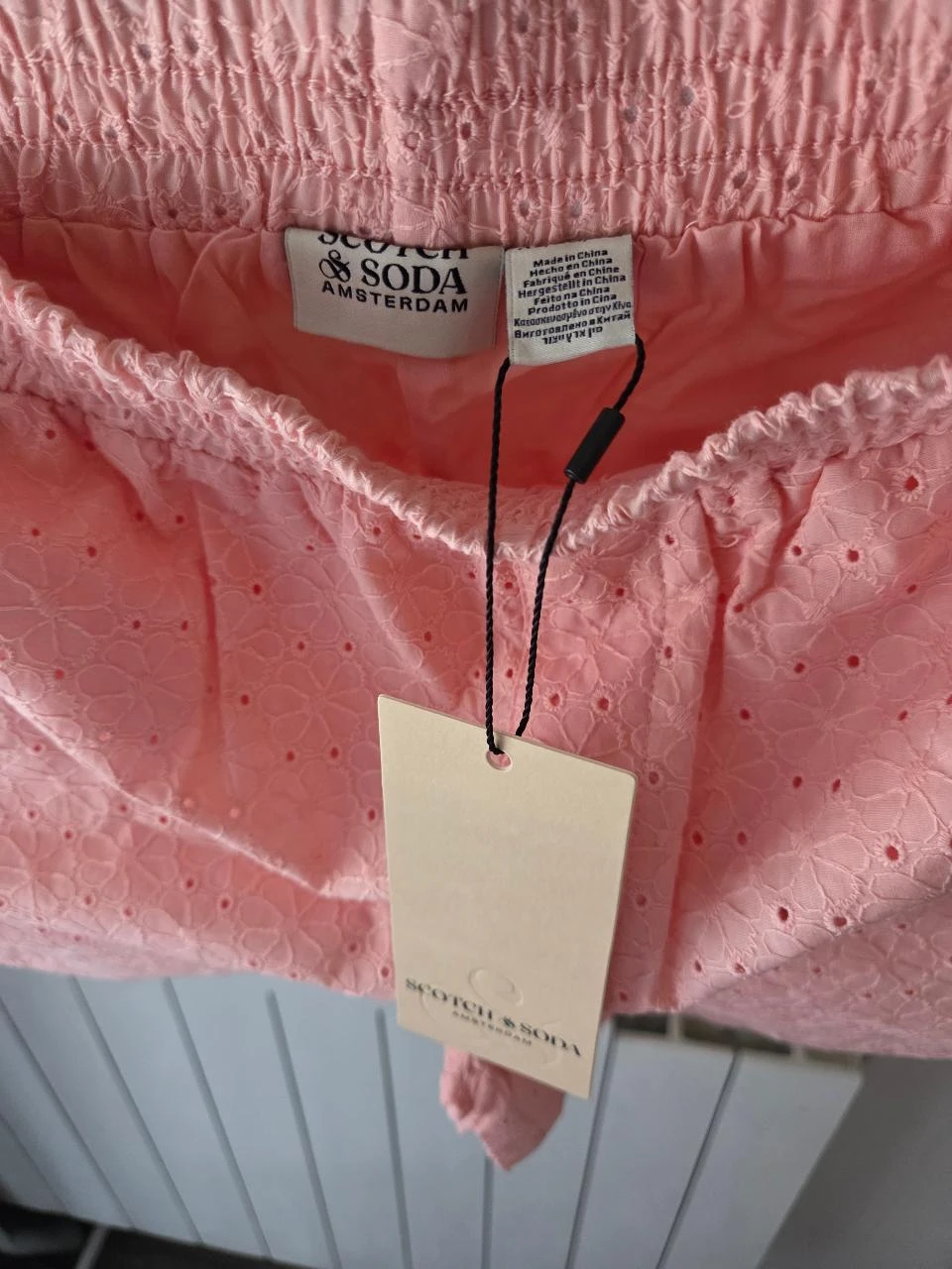 Short broderie anglaise Scotch & Soda rose poudré • XS / 34 • Neuf – photo 4